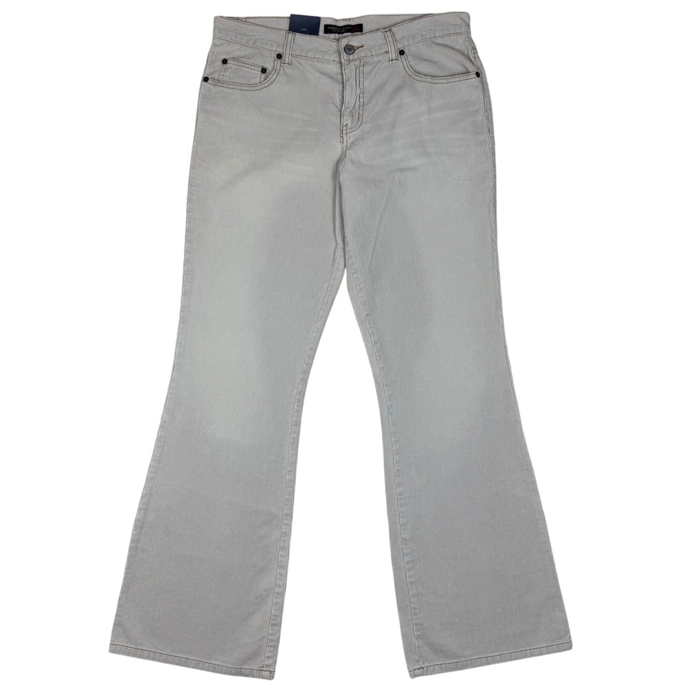 NEW American Eagle Corduroy Flare Pants Women 10 Reg Cream Beige Y2K Retro Chic